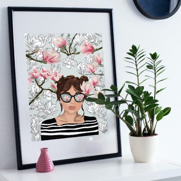 Digital Art Print Magnolia 2 - Sara Baptista