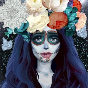 Digital Art - Corpse bride for Dia de los muertos - Sara Baptista